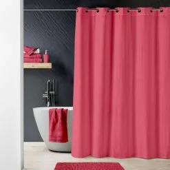 Paris Prix Rideau De Douche Dotty 180x200cm Framboise -Meuble Soldes B2CD 101
