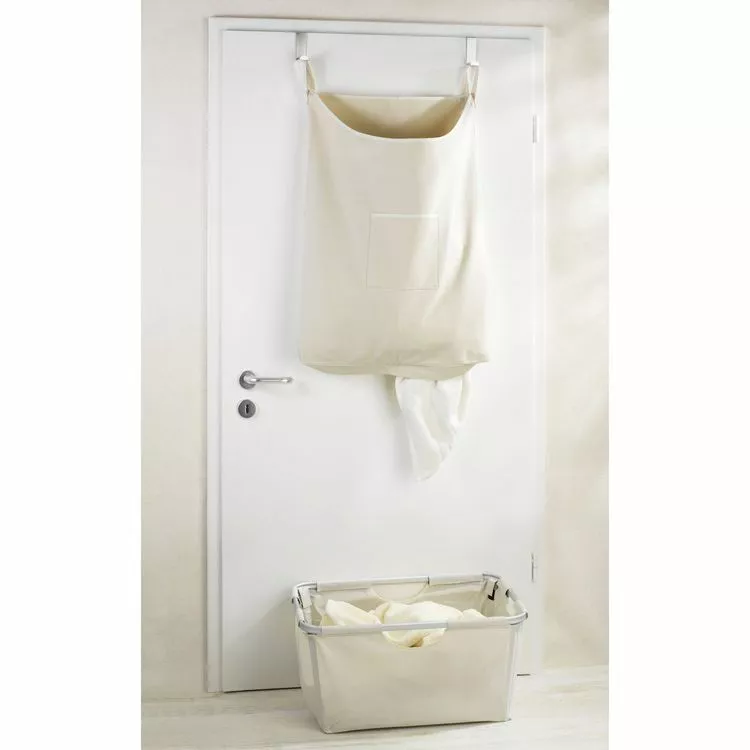 Wenko Panier à Linge à Suspendre Sur Porte Canguro - L. 52 X H. 81 Cm - Beige 3 Wenko Panier à Linge à Suspendre Sur Porte Canguro - L. 52 X H. 81 Cm - Beige – Image 3