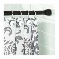 INTERDESIGN Barre Pour Rideau De Douche Noir 127 X 221 Cm -Meuble Soldes B2CD 107