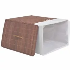VIDAXL Panier A Linge Rectangulaire Bambou Marron -Meuble Soldes B2CD 1080