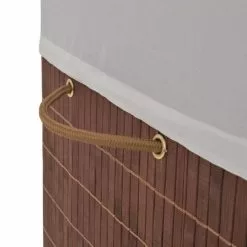 VIDAXL Panier A Linge Rectangulaire Bambou Marron -Meuble Soldes B2CD 1081