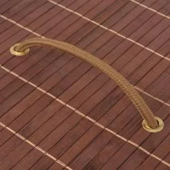 VIDAXL Panier A Linge Rectangulaire Bambou Marron -Meuble Soldes B2CD 1082