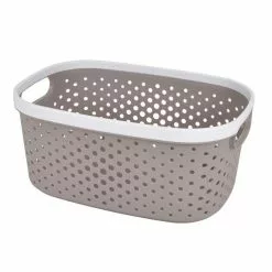 Paris Prix Panière à Linge Ajourée 8L Taupe
