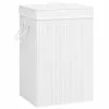 VIDAXL Panier A Linge Bambou Blanc 72 L