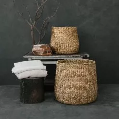 Rendez Vous Déco Panier Rico Tressé Rond (lot De 2) -Meuble Soldes B2CD 1164