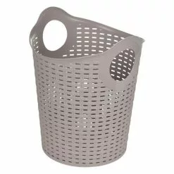 Paris Prix Panier à Linge Rond Tressé 33cm Taupe