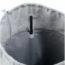 Wenko Panier à Linge Design Vintage Ringo - Diam. 40 X H. 54 Cm - Gris -Meuble Soldes B2CD 1170