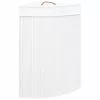 VIDAXL Panier A Linge D'angle Bambou Blanc 60 L
