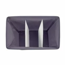 Wenko Panier à Linge 3 Compartiments - L. 56 Cm - Gris -Meuble Soldes B2CD 1214