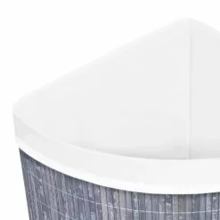 VIDAXL Panier A Linge D'angle Bambou Gris 60 L -Meuble Soldes B2CD 1238