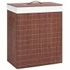 VIDAXL Panier A Linge Bambou Marron 100 L