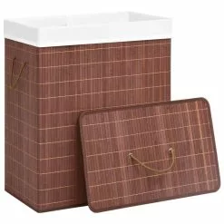 VIDAXL Panier A Linge Bambou Marron 100 L -Meuble Soldes B2CD 1249