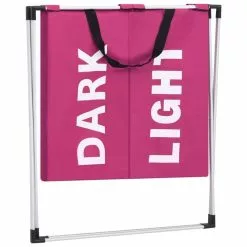 VIDAXL Trieuse A Linge A 2 Sections Rose -Meuble Soldes B2CD 1258