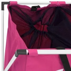 VIDAXL Trieuse A Linge A 2 Sections Rose -Meuble Soldes B2CD 1259