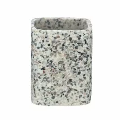 Wenko Gobelet De Salle De Bain Design Terrazzo - Gris