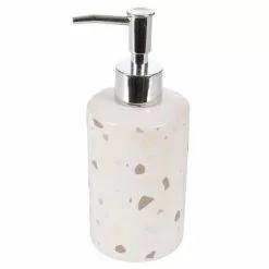 Paris Prix Distributeur De Savon Effet Dolomite Terrazzo 17cm Blanc