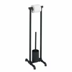Wenko Valet WC Indus Osuna - H. 77 Cm - Noir -Meuble Soldes B2CD 14