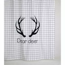 ALLIBERT Rideau De Douche Design DEAR - 180 X 200 - Blanc
