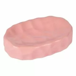 Paris Prix Porte Savon En Céramique Origami 11cm Rose Mat