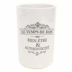 Paris Prix Gobelet Salle De Bain Vintage 11cm Blanc