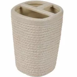 Paris Prix Gobelet Brosse à Dent Effet Dolomite Marina 9cm Beige