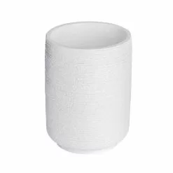 Wenko Gobelet De Salle De Bain Design Naturel En Relief Goa - Blanc