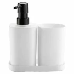 Paris Prix Set De 3 Accessoires Salle De Bain Vita 19cm Blanc