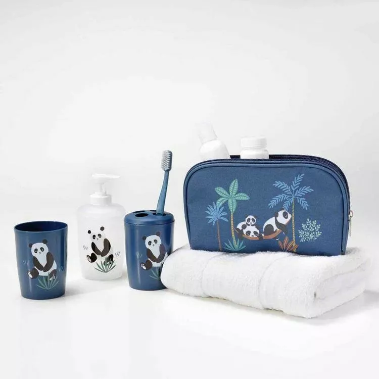 Paris Prix Set 4 Accessoires Salle De Bain Enfant Petit Panda Bleu 2 Paris Prix Set 4 Accessoires Salle De Bain Enfant Petit Panda Bleu â Image 2