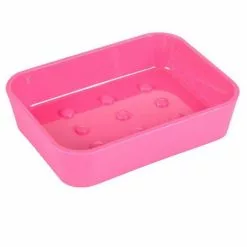 Paris Prix Porte Savon Soft Touch Vitamine II 12cm Fuchsia