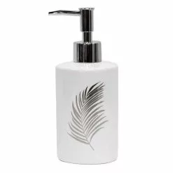 Paris Prix Distributeur De Savon Imprimé Orbella 17cm Blanc & Argent