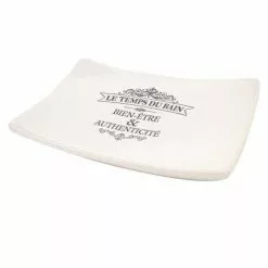 Paris Prix Porte Savon Imprimé Vintage 14cm Blanc