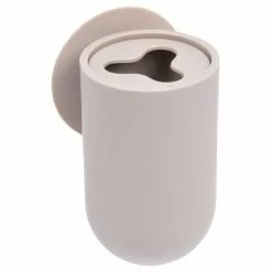 Paris Prix Gobelet Brosse à Dent Ventouse Vitamine II 11cm Taupe