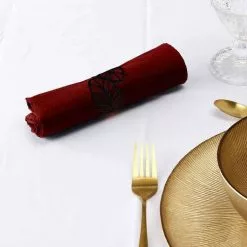 Paris Prix Lot De 4 Ronds De Serviette Black Forest 11cm Noir -Meuble Soldes B2CD 1802