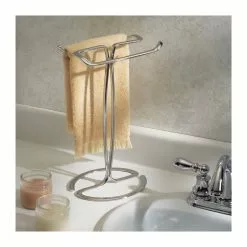 INTERDESIGN Porte-serviettes De Main Sur Pieds En Acier 5 INTERDESIGN Porte-serviettes De Main Sur Pieds En Acier -Meuble Soldes B2CD 1812