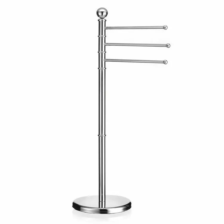 IDIMEX Porte-serviettes Sur Pied PETRA Portant Pour Vêtements Et Linge De Salle De Bain, Avec 3 Tringles Pivotantes, Structure En Métal Chr 2 IDIMEX Porte-serviettes Sur Pied PETRA Portant Pour Vêtements Et Linge De Salle De Bain, Avec 3 Tringles Pivotantes, Structure En Métal Chr – Image 2