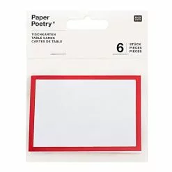 Youdoit 6 Marque-places Blancs Et Rouges