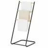 IDIMEX Porte-serviettes Sur Pied FLAVIA échelle à 3 Portants Pour Linge De Salle De Bain, Structure En Métal Noir Et Imprimé Bois