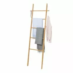 Wenko Echelle Porte-serviette En Bambou Bahari - L. 43 X H. 170 Cm