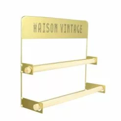 Paris Prix Dérouleur Mural 2 Rouleaux Vintage 35cm Or