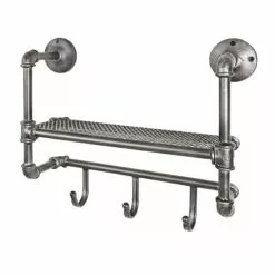 Paris Prix Porte-Serviettes Crochets & Étagère Cervin 52cm Anthracite