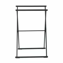 Wenko Porte-serviettes Pliable Indus Lava - L. 53 X H. 80 Cm - Noir -Meuble Soldes B2CD 1918