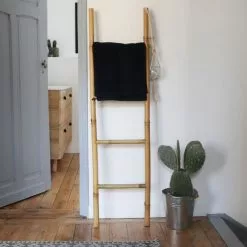 BOIS DESSUS BOIS DESSOUS Echelle Porte-serviette En Bambou -Meuble Soldes B2CD 1982