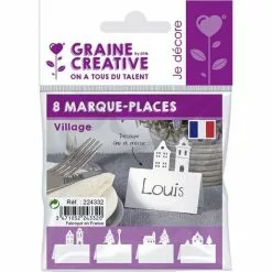 Graine Créative Marque Places Pour Table De Noël - Village