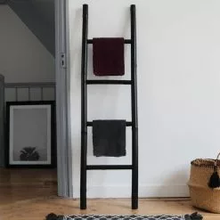 BOIS DESSUS BOIS DESSOUS Echelle Porte-serviette En Bambou Noir