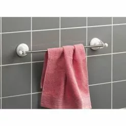 Paris Prix Porte Serviettes 1 Barre Ventouse 47cm Argent
