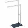 GUY LEVASSEUR Porte Serviette Double Sur Pied Gris