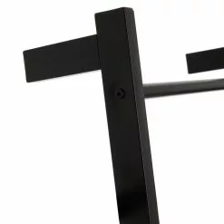 IDIMEX Echelle BERTOLA Porte-serviette Avec 4 Barreaux, En Métal Laqué Noir -Meuble Soldes B2CD 2036