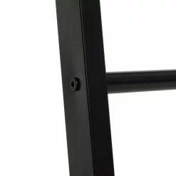 IDIMEX Echelle BERTOLA Porte-serviette Avec 4 Barreaux, En Métal Laqué Noir -Meuble Soldes B2CD 2037