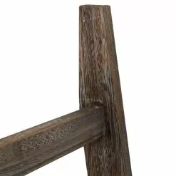 IDIMEX Echelle ESCALA échelle Décorative Avec 4 Barreaux, En Bois De Paulownia Lasuré Brun Foncé -Meuble Soldes B2CD 2047