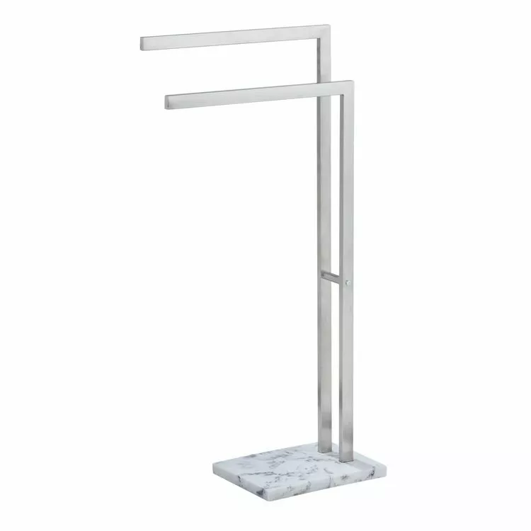 Wenko Porte-serviettes Sur Pied Aprilia 2 Bras - Gris 1 Wenko Porte-serviettes Sur Pied Aprilia 2 Bras - Gris